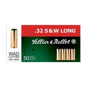 Sellier &Bellot Handgun Ammo - .32 S&W Long - 100 grain - 50 Rounds - Wadcutter