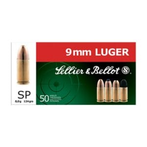 Sellier &Bellot Handgun Ammo - 9mm Luger - 124 grain - 50 Rounds