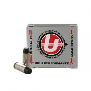 Underwood Ammo Hard Cast Flat Nose Handgun Ammunition 10mm Auto 200gr FN 1250 fps 20/ct
