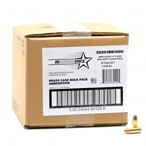 FEDERAL INDEPENDENCE 9mm 115Gr FMJ 1000 Round Box Ammo (5250BK1000)