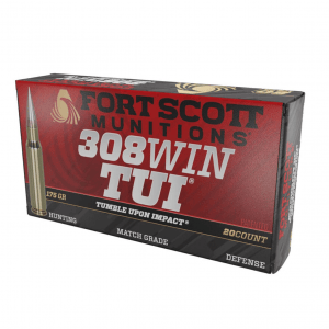 FORT SCOTT MUNITIONS .308 Win TUI 175Gr SCS 20rd Box Ammo (308-175-SCV2)