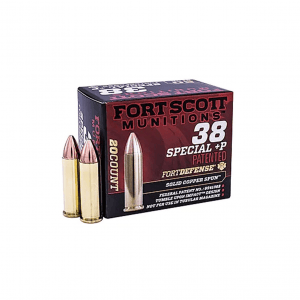 FORT SCOTT MUNITIONS .38 Special +P TUI 81Gr SCS 20rd Box Ammo (38+P-081-SCV)