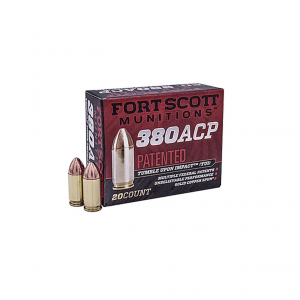 FORT SCOTT MUNITIONS .380 ACP TUI 95Gr SCS 20rd Box Ammo (380-095-SCV)