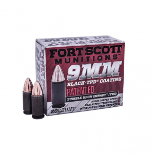 FORT SCOTT MUNITIONS 9mm TUI 115Gr SCS TPD Black 20rd Box Ammo (9MM-115-SCVTPD)