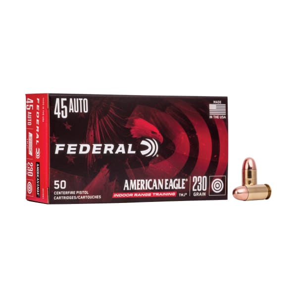 Federal American Eagle IRT .45 ACP 230 Grain TMJ Centerfire Handgun Ammo