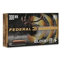 Federal Premium, .308 Winchester, ELD-X, 178 Grain, 20 Rounds