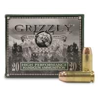 Grizzly Cartridge Co. High Performance Handgun, 10mm, JHP, 200 Grain, 20 Rounds