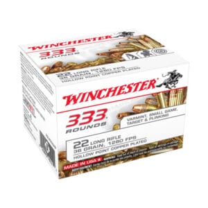 Winchester .22 Long Rifle 36 Grain Plated Hollow Point Rimfire Ammo - 333 Rounds
