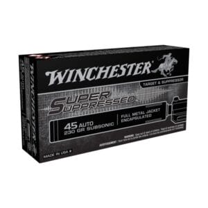 Winchester Super Suppressed .45 ACP 230 Grain Full Metal Jacket Handgun Ammo