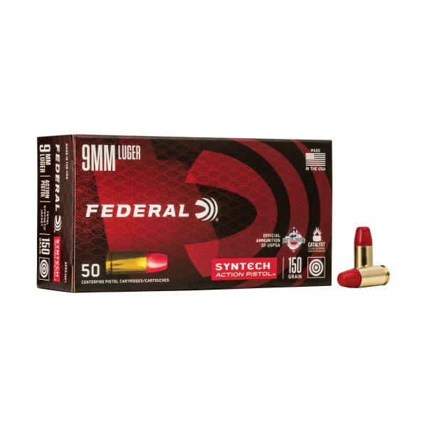 Federal American Eagle Syntech Action Pistol 9mm Luger 150 Grain TSJ Handgun Ammo