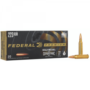 Federal Gold Medal CenterStrike Rifle Ammunition .223 Rem 77gr OTM 2600 fps 20/ct