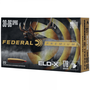 Federal Premium ELD-X Rifle Ammunition .30-06 SPRG 178gr PT 2750 fps 20/ct