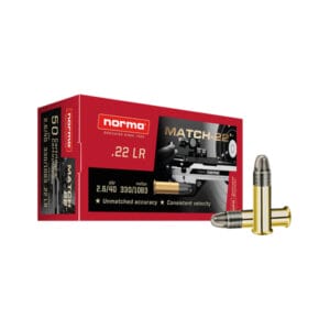 Norma Match .22 Long Rifle 40 Grain LRN Rimfire Ammo