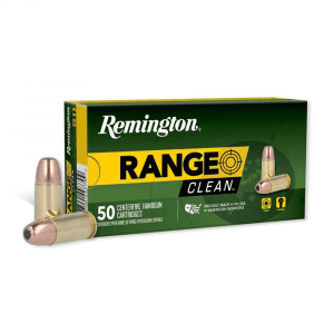 Remington Range Clean Handgun Ammunition 9mm Luger 115gr FN 1145 fps 50/ct