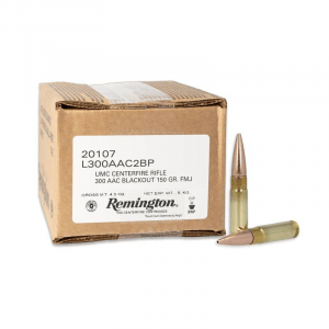 Remington UMC Loose Bulk Rifle Ammunition .300 AAC Blackout 150gr FMJ 1905 fps 200/ct (Bulk Pack)