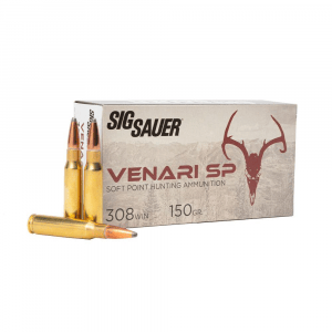 Sig Sauer Venari SP Rifle Ammunition .308 Win 150gr SP 2900 fps 20/ct
