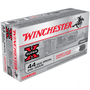 WINCHESTER Super-X 44 S&W SPL 240gr Lead 50rd Box Bullets (USA44CB)