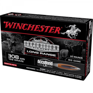 Winchester Expedition Big Game Long Range Rifle Ammo .308 Win 168 gr PT 2860 fps 20/ct