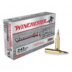 WINCHESTER AMMO Varmint X 243 Winchester 58Gr Polymer Tip Ammo (X243P)