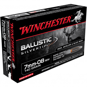 WINCHESTER Ballistic Silvertip 7mm-08 Rem 140Gr Poly Tip 20rd Box Bullets (SBST708)