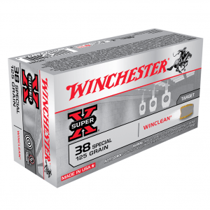 WINCHESTER Super-X WinClean 38 Special 125Gr Brass Enclosed Base 50/500 Handgun Ammo (WC381)