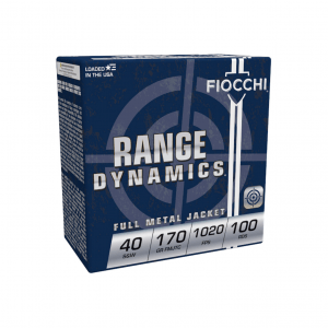FIOCCHI Range Dynamics 40 S&W 100rd 170Gr FMJTC Ammo (40ARD100)