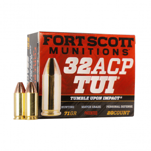 FORT SCOTT MUNITIONS .32 ACP TUI 71 Gr 20rd Pistol Ammunition (32ACP-071-SCV)