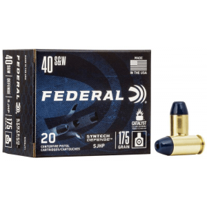 Federal Syntech Defense Handgun Ammunition .40 S&W 175gr SJHP 1000 fps 50/ct