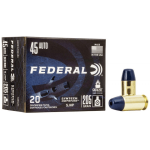 Federal Syntech Defense Handgun Ammunition .45 ACP 205gr SJHP 970 fps 50/ct