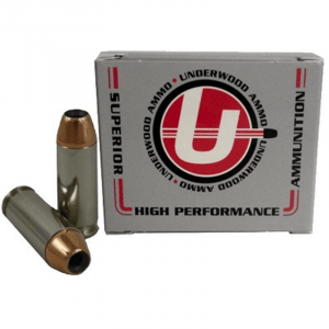 Underwood Ammo Bonded Jacketed Hollow Point Handgun Ammunition 10mm Auto 180gr JHP 1300 fps 20/ct