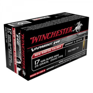 Winchester Super-X Rimfire Ammunition .17 WSM 25 gr JHP 2600 fps 50/ct