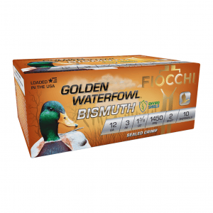 FIOCCHI Golden Waterfowl Bismuth #2 1.375oz 12 Ga 1450 FPS 10rd Ammo (123GB2)