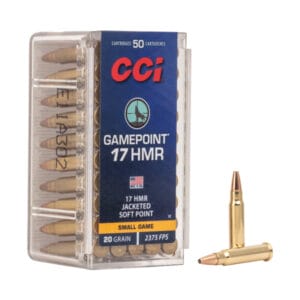 CCI Gamepoint .17 HMR 20 Grain Jacketed Soft Point Rimfire Ammo