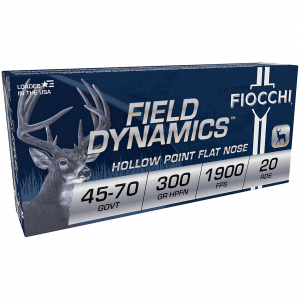 FIOCCHI Field Dynamics 45-70 Govt 20 Rd/Box Rifle Ammo (4570B)