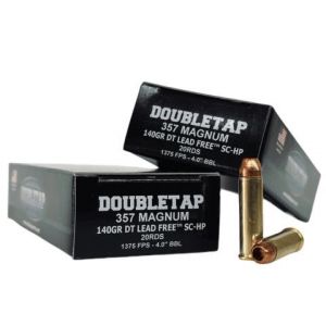 Double Tap DT Lead Free Handgun Ammunition .357 Mag 140gr SC-HP 1375 fps 20/ct