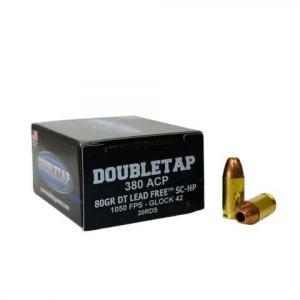 Double Tap DT Lead Free Handgun Ammunition .380 Auto 80gr SC-HP 1145 fps 20/ct