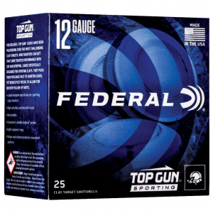 FEDERAL Top Gun 12 Gauge 2 3/4in 1OZ 1300 FPS 7.5 25rd Box Shotgun Shells (TGSH127.5)