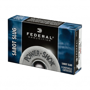 FEDERAL Power-Shok 12 Gauge 2.75in Sabot Hollow Point Ammo, 5 Round Box (F127SS2)