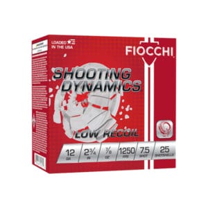 Fiocchi Shooting Dynamics Low Recoil Trainer Shotshells - 12 Gauge - 7/8 oz. - 7.5 Shot - 25 Rounds