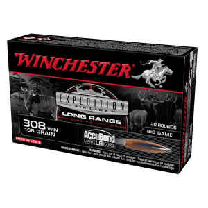 WINCHESTER AMMO Expedition Big Game .308 Win 168Gr AccuBond LR 20rd Box Ammo (S308LR)