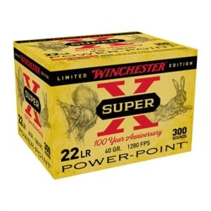 100 Year Super X Anniversary 22 Long Rifle Ammo - 22 Long Rifle 40gr Power-Point 300/Box