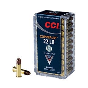 22 Long Rifle 21gr Copper-22 Hp Ammunition - 22 Long Rifle 21gr Copper-22 Hp 50/Box