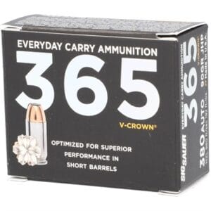 365 V-Crown 380 Auto Ammo - V-Crown 380 Acp 90gr Jacketed Hollow Point 20/Box