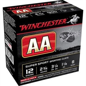 Aa Super Sport Sporting Clays 12 Gauge Shotgun Ammo - 12 Gauge 2-3/4'''' 1-1/8oz #8 250 Case