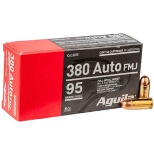 Aguila 380 Auto (ACP) 95gr FMJ Handgun Ammo - 50 Rounds