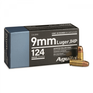 Aguila 9mm JHP 124 Grain 50 Rounds