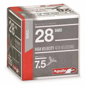 Aguila High-Velocity Birdshot 28 Gauge 2 3/4 inch 3/4 oz. Shotshells 25 Rounds