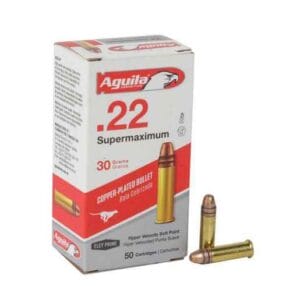 Aguila Supermaximum 22 Long Rifle 30gr SP Rimfire Ammo - 50 Rounds