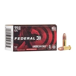 American Eagle Suppressor 22 Long Rifle Rimfire Ammo - 22 Long Rifle 45gr Cplrn Subsonic 50/Box