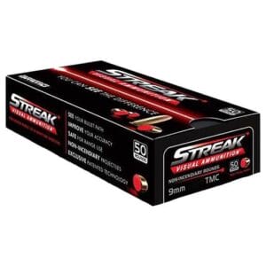 Ammo Inc Streak Red 9mm Luger 100gr TMC Centerfire Handgun Ammo - 50 Rounds